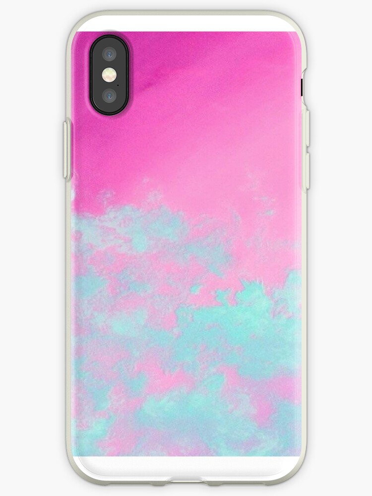 Aesthetic Pinkblue Background Iphone Cases Covers By