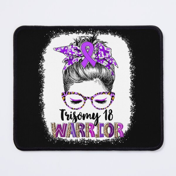 Item preview, Messy Bun Leopard Trisomy 18 Warrior designed and sold by rechardtee.