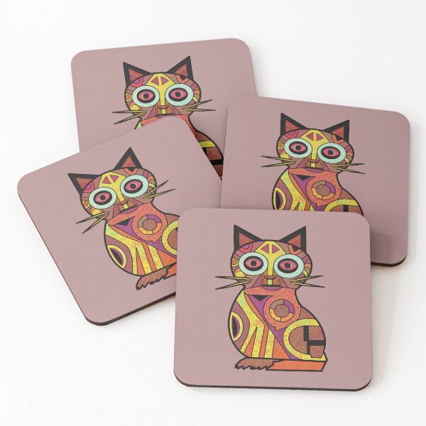 Item preview, Orange Cat - Modern Cubist   designed and sold by FlippinTurtles.