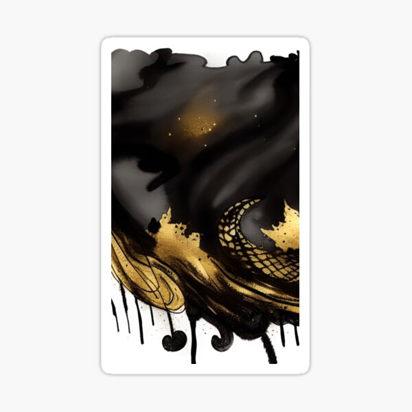 Item preview, Gold, Black, and White Paint III designed and sold by AstraLowelle.