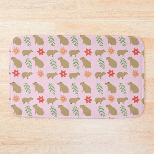 Item preview, Capybaras with flowers pink designed and sold by ArlacV.