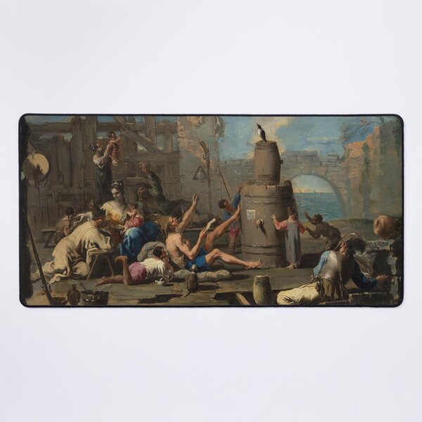 Item preview, The Tame Magpie | Alessandro Magnasco | 1708 Italian Art designed and sold by CJET.