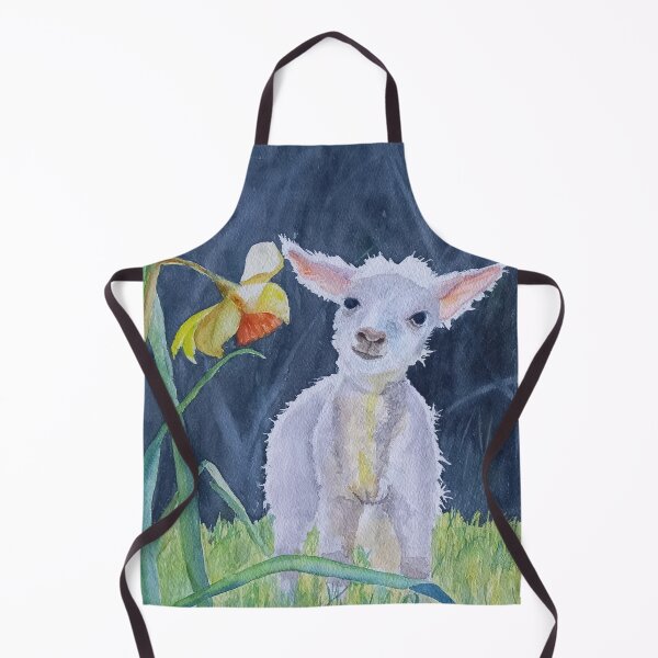 Item preview, Spring Lamb with Daffodil, Watercolour Spring Lamb designed and sold by AngelaHart1.