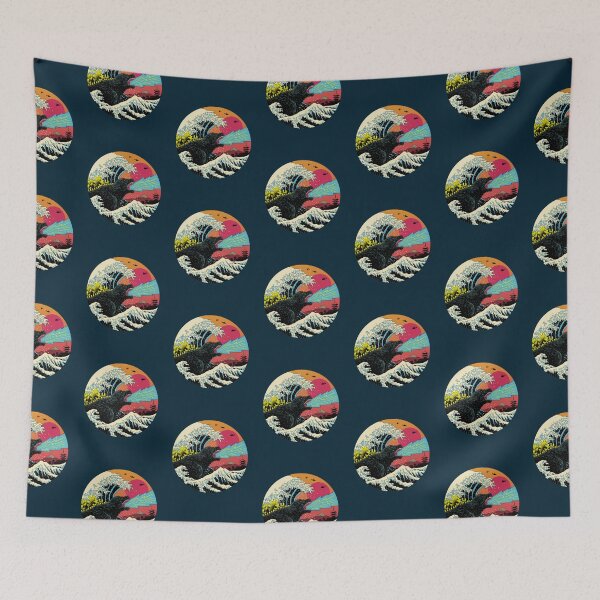Item preview, Art 90s Hokusai Kaiju   designed and sold by foynicolai.