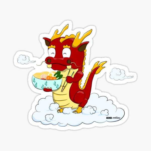 Noodle Dragon Sticker