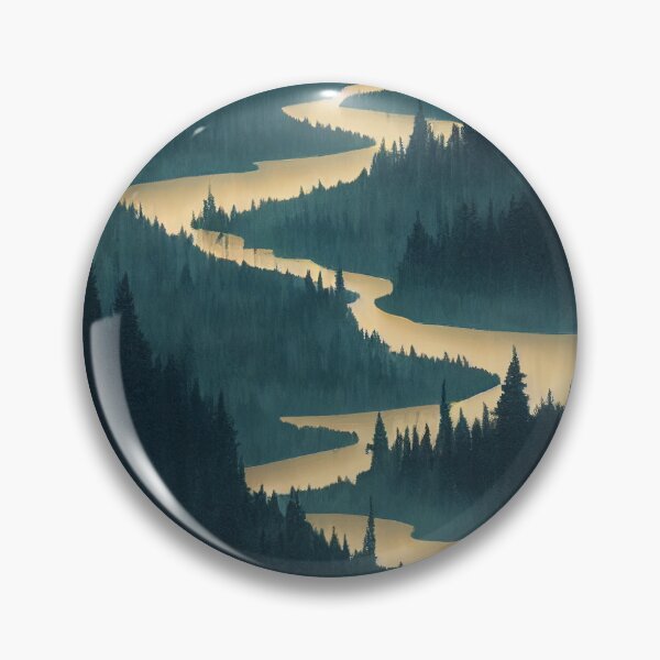 Item preview, River in the forest, sunset designed and sold by Imaginalism.