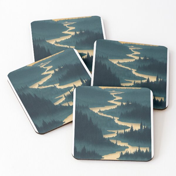 Item preview, River in the forest, sunset designed and sold by Imaginalism.