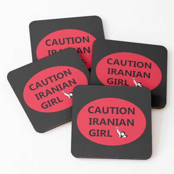 Item preview, CAUTION IRANIAN GIRL industrial style sign designed and sold by lobodelnoir.