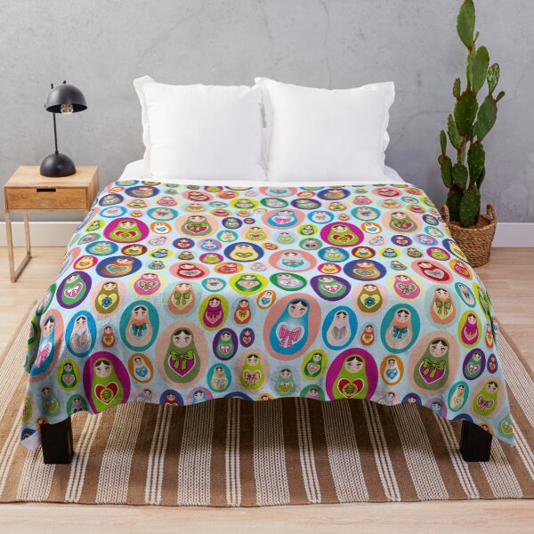 doll matryoshka matrioshka babushka Throw Blanket