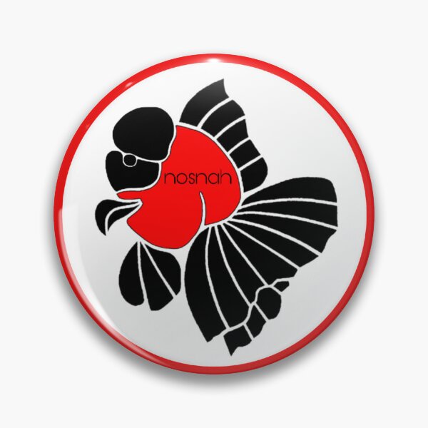 Artikelvorschau, Schwarzes und rotes Oranda-Goldfisch-Logo F3 entworfen und verkauft von Nosnah.