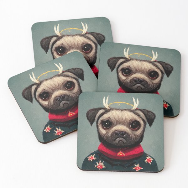 Item preview, Christmas Pug designed and sold by lucid-daydreams.