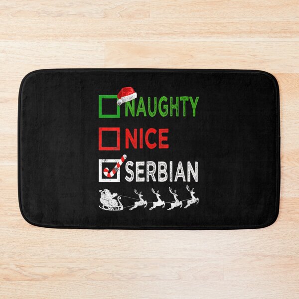 Item preview, Womens Naughty Nice Serbian Christmas Pajamas Funny Santa Hat Xmas V-Neck designed and sold by tgt6746.