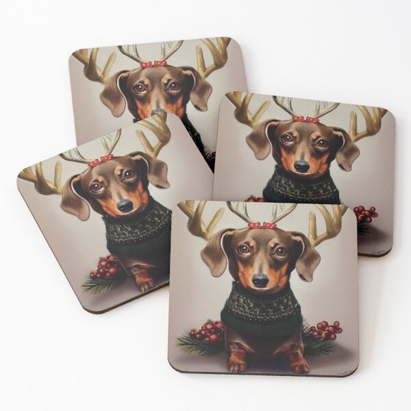 Item preview, Christmas Dachshund designed and sold by lucid-daydreams.