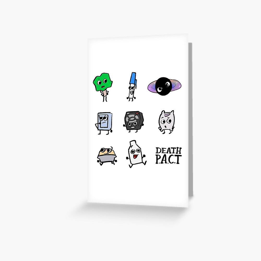 "BFB DEATH PACT Pack" Greeting Card for Sale by MsBonnie Redbubble