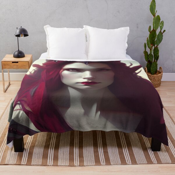 Item preview, Beautiful Redhead Vampire Seductress Green and Purple designed and sold by Eliteijr.