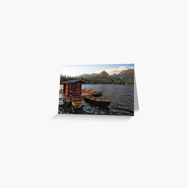 Boathouse at Strbske Pleso Greeting Card
