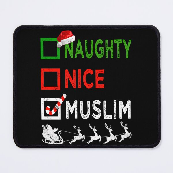 Item preview, Naughty Nice Muslim Christmas Pajamas Funny Santa Hat Xmas  designed and sold by tgt6746.