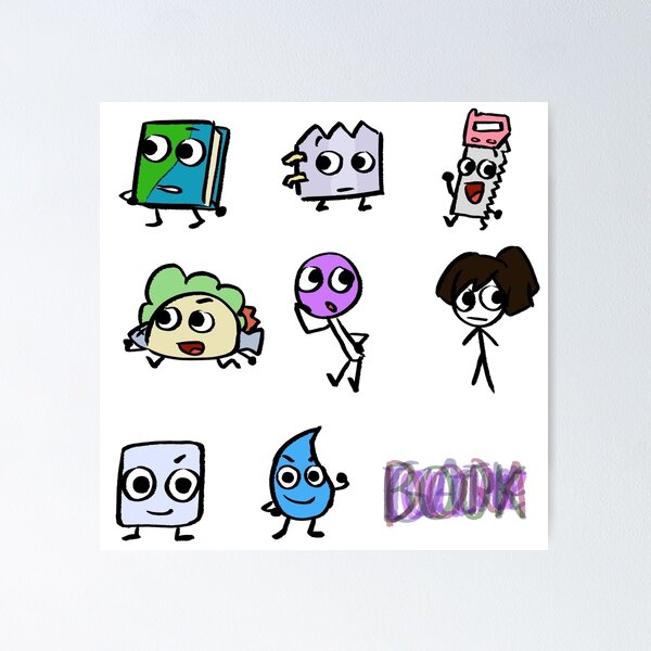 BFB Death Pact Team Sticker Pack (Plain Assets) Poster for Sale