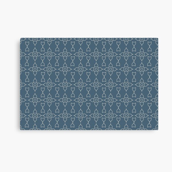 Deep Turquoise Intricate Canvas Print