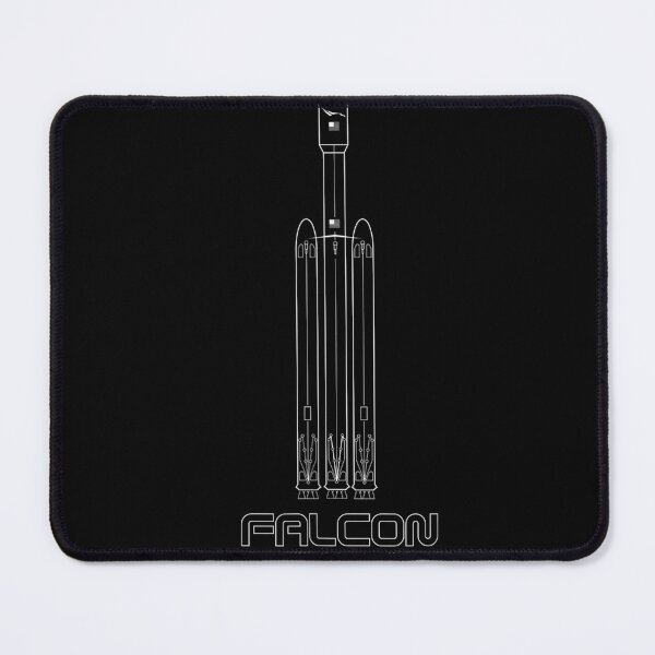 Item preview, Falcon Heavy Crew Dragon Space Exploration Rocket Blueprint T-Shirt designed and sold by BohlenAhren.