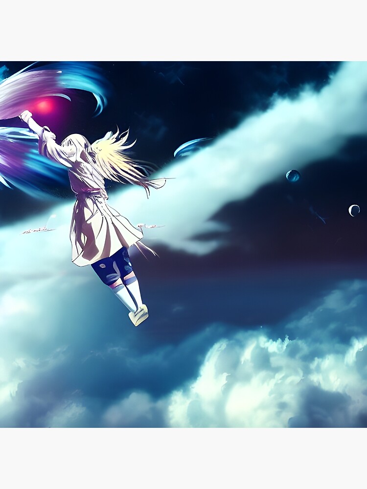 "Anime Girl Flying Through Space" Poster For Sale By Captain-Met ...