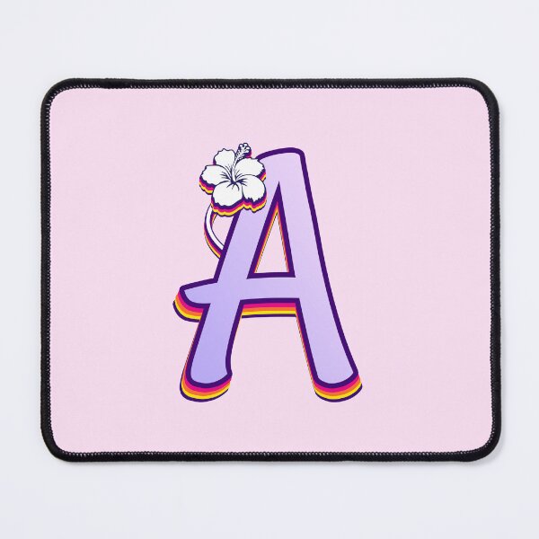 Item preview, Letter A Monogram - Hibiscus Flower designed and sold by cuteartdesign.