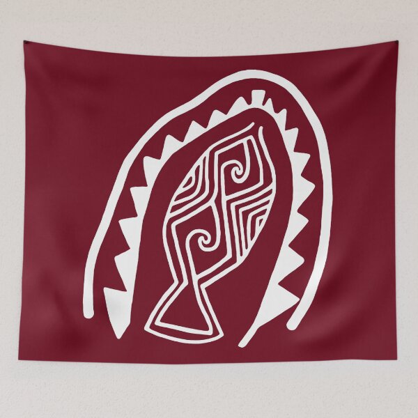 Item preview, Petroglyph Fish 1 - white designed and sold by Squirrel-Girl.