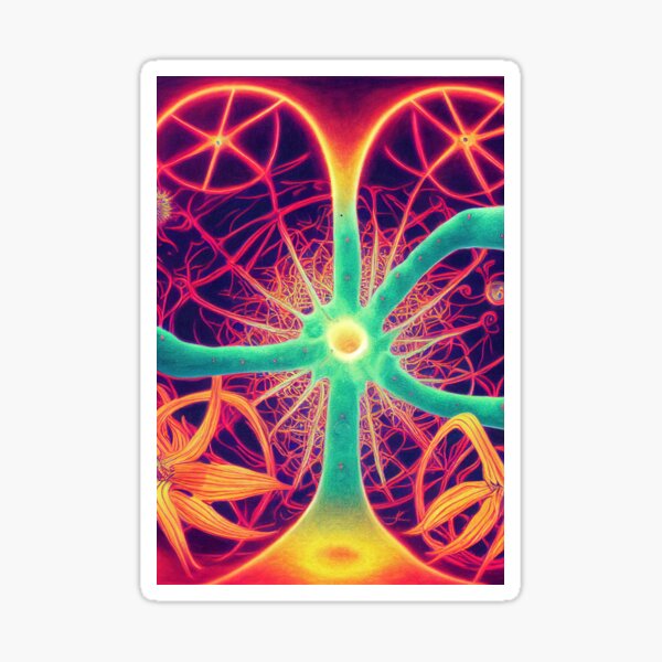 Sacred Psychedelic Cactus Sticker