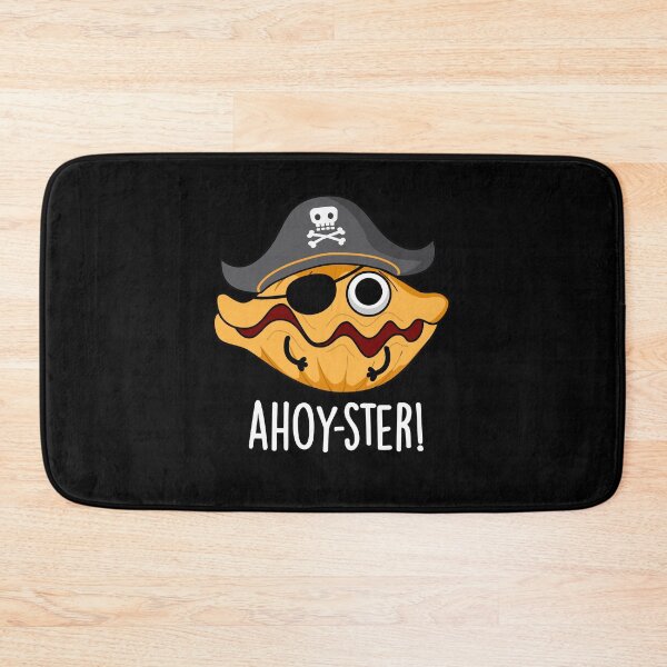 Item preview, Ahoy-ster Pirate Funny Oyster Puns (Dark BG) designed and sold by punnybone.