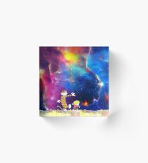 Calvin and Hobbes Nebula Acrylic Block