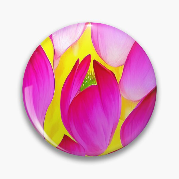 Item preview, Beautiful Pink Lotus flower with yellow heart and blue background for yoga and meditation  designed and sold by ittybittyowl.