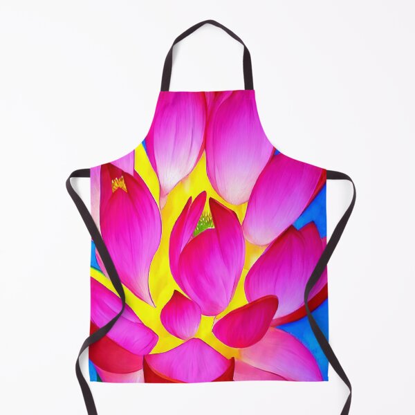 Item preview, Beautiful Pink Lotus flower with yellow heart and blue background for yoga and meditation designed and sold by ittybittyowl.
