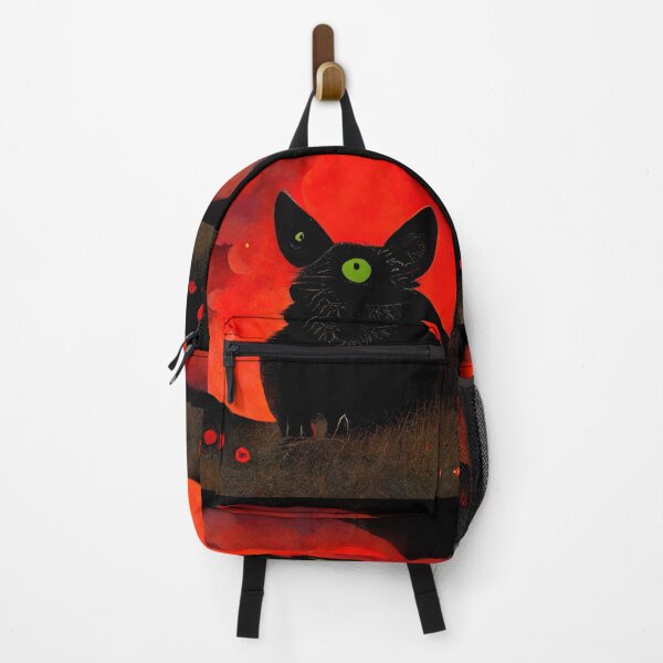 Item preview, Cute Cyclops Spooky Halloween Cat With Red Moon designed and sold by Cannabliss Shop.