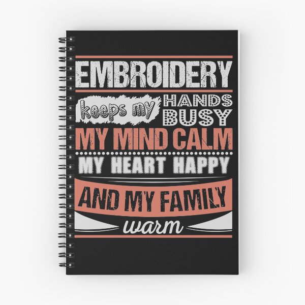Item preview, Embroidery Keeps Hands Busy Mind Calm Hobby designed and sold by TeeRepublic.