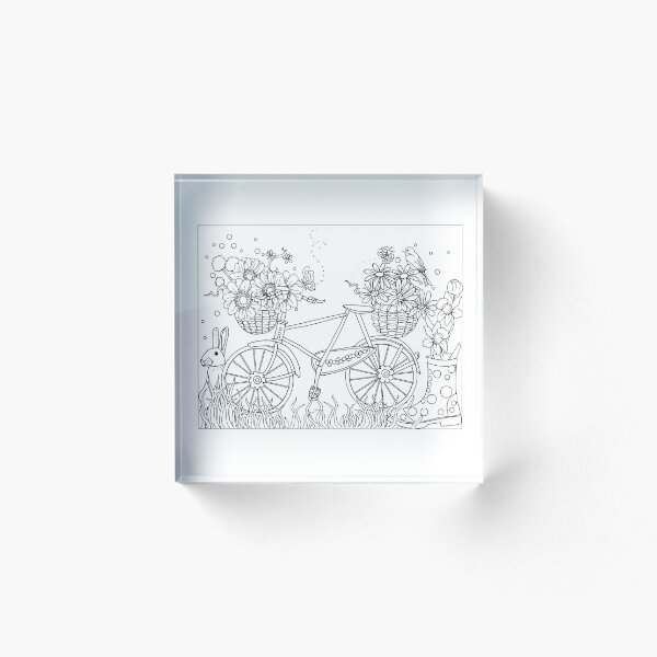 Item preview, Spring flowers in cycle with butterflies and rabbit designed and sold by SimiRaghavan.