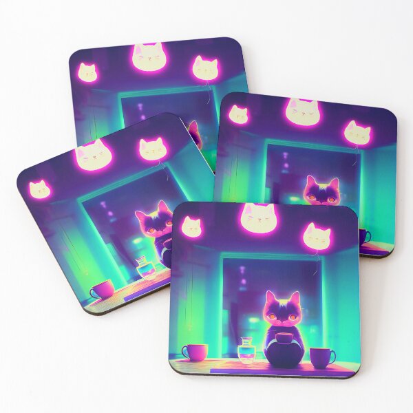 Item preview, Cute Spooky Halloween Cat Drinking Tea With Ghosts designed and sold by Cannabliss Shop.