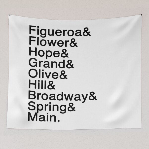 Item preview, DTLA Streets (black letters) designed and sold by plannie.