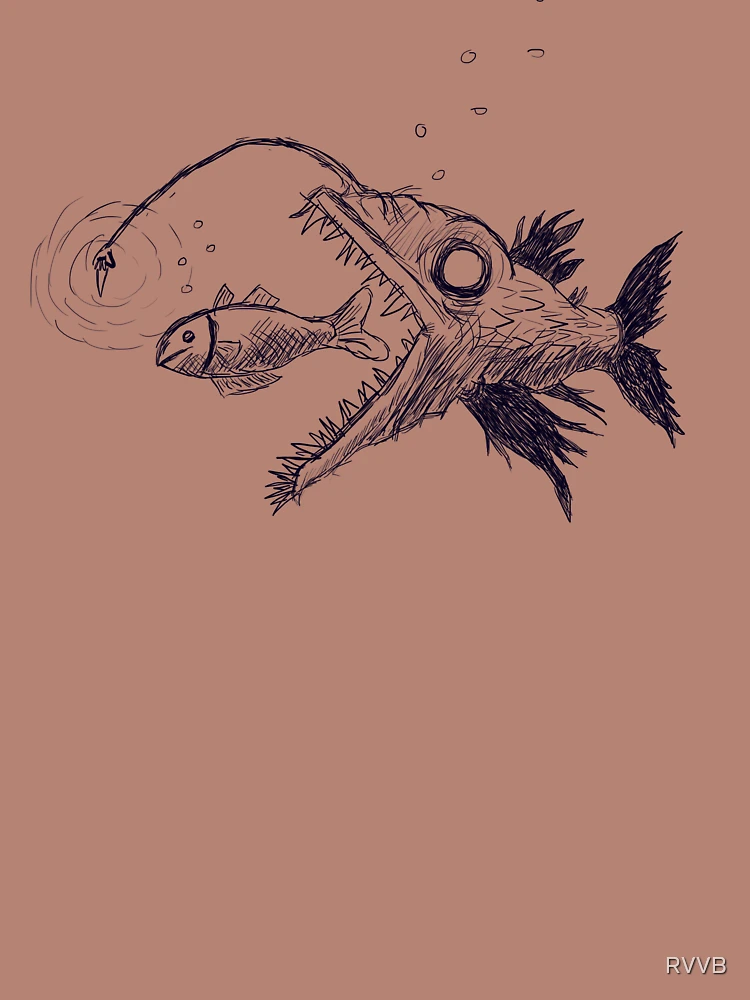 Thumbnail 4 of 4, Boxy T-Shirt, Fish eats Fish. designed and sold by RVVB.