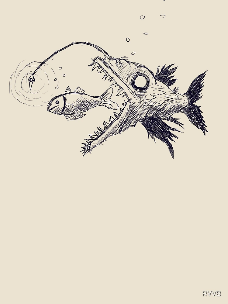 Thumbnail 4 of 4, Relaxed T-Shirt, Fish eats Fish. designed and sold by RVVB.