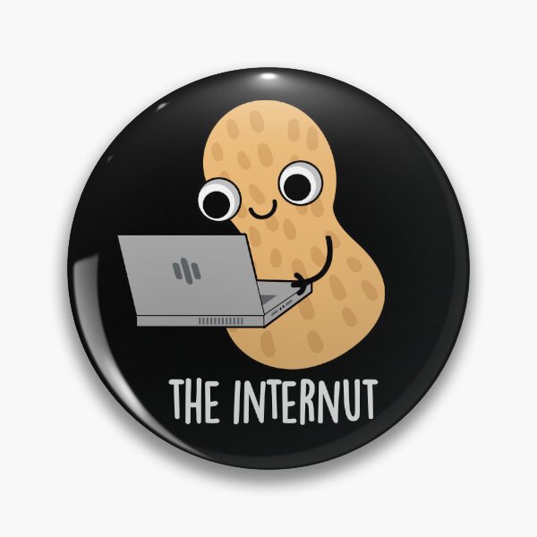 Item preview, The Internut Funny Peanut Puns (Dark BG) designed and sold by punnybone.
