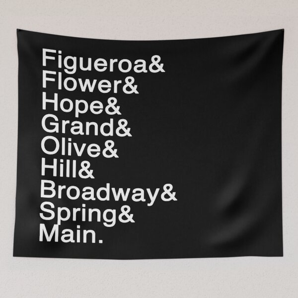 Item preview, DTLA Streets (white letters) designed and sold by plannie.
