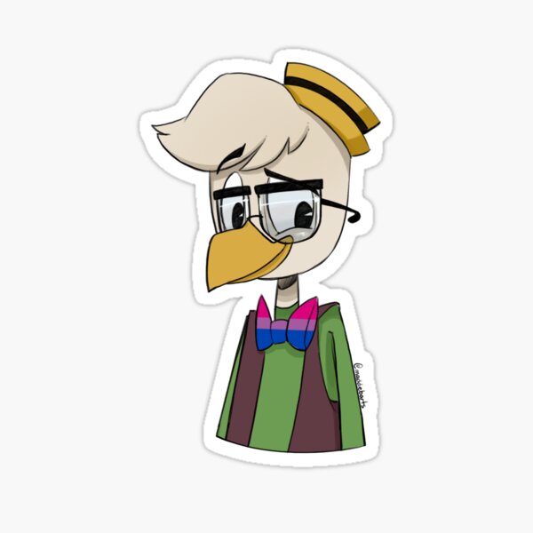Gyro Gearloose Pride Sticker - Bi Sticker