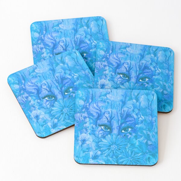 Item preview, Beautiful Creature Artwork in Vivid Blue designed and sold by Karen Simon.