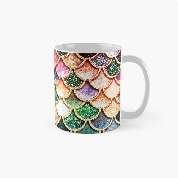 Item preview, Copper Green Gold and Pink Sparkle Faux Glitter Mermaid Scales designed and sold by UtArt.