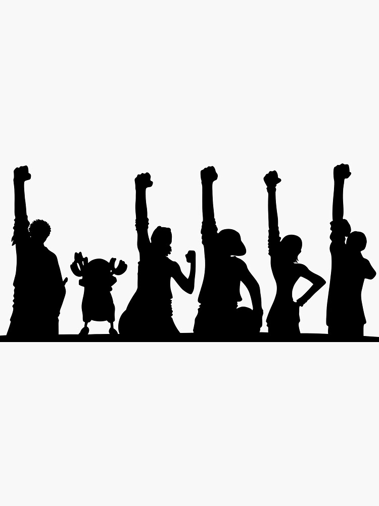 "Straw Hat Pirates Silhouette " Sticker for Sale by LunarDesigns14