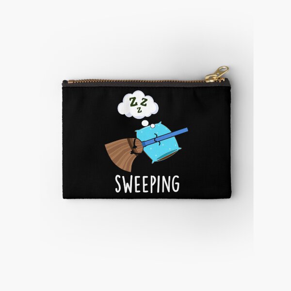 Item preview, Sweeping Sleeping Funny Broom Puns (Dark BG) designed and sold by punnybone.