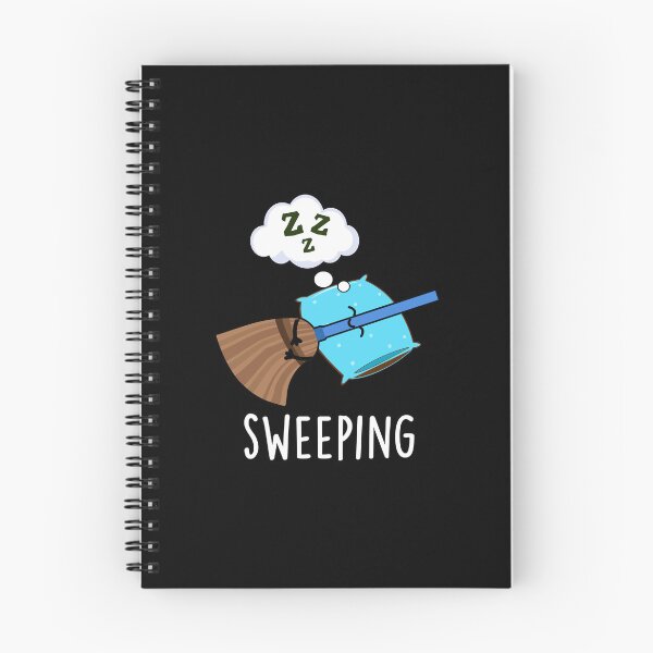 Item preview, Sweeping Sleeping Funny Broom Puns (Dark BG) designed and sold by punnybone.