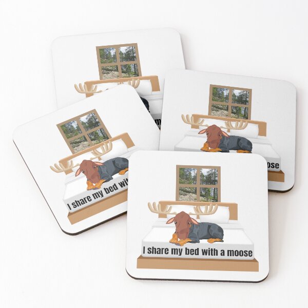 Item preview, I Share My Bed With a Moose designed and sold by Hues of Zen.