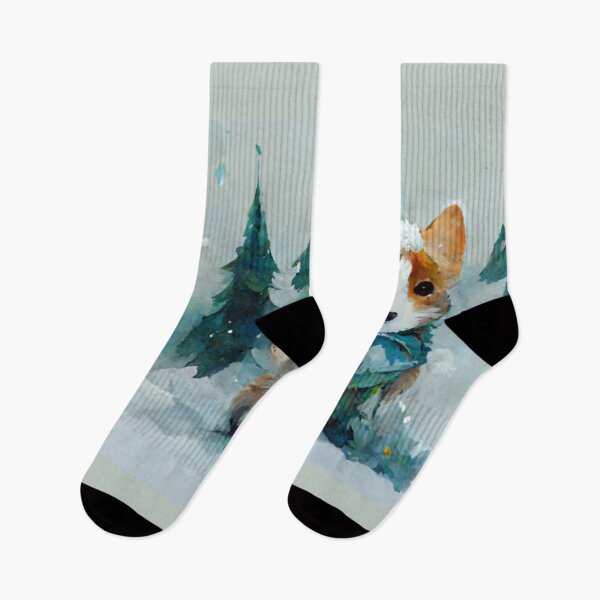 Item preview, Cute Corgi Winter Wonderland designed and sold by Paint-of-Heart.