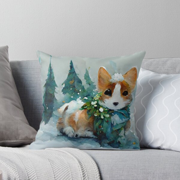 Item preview, Cute Corgi Winter Wonderland designed and sold by Paint-of-Heart.
